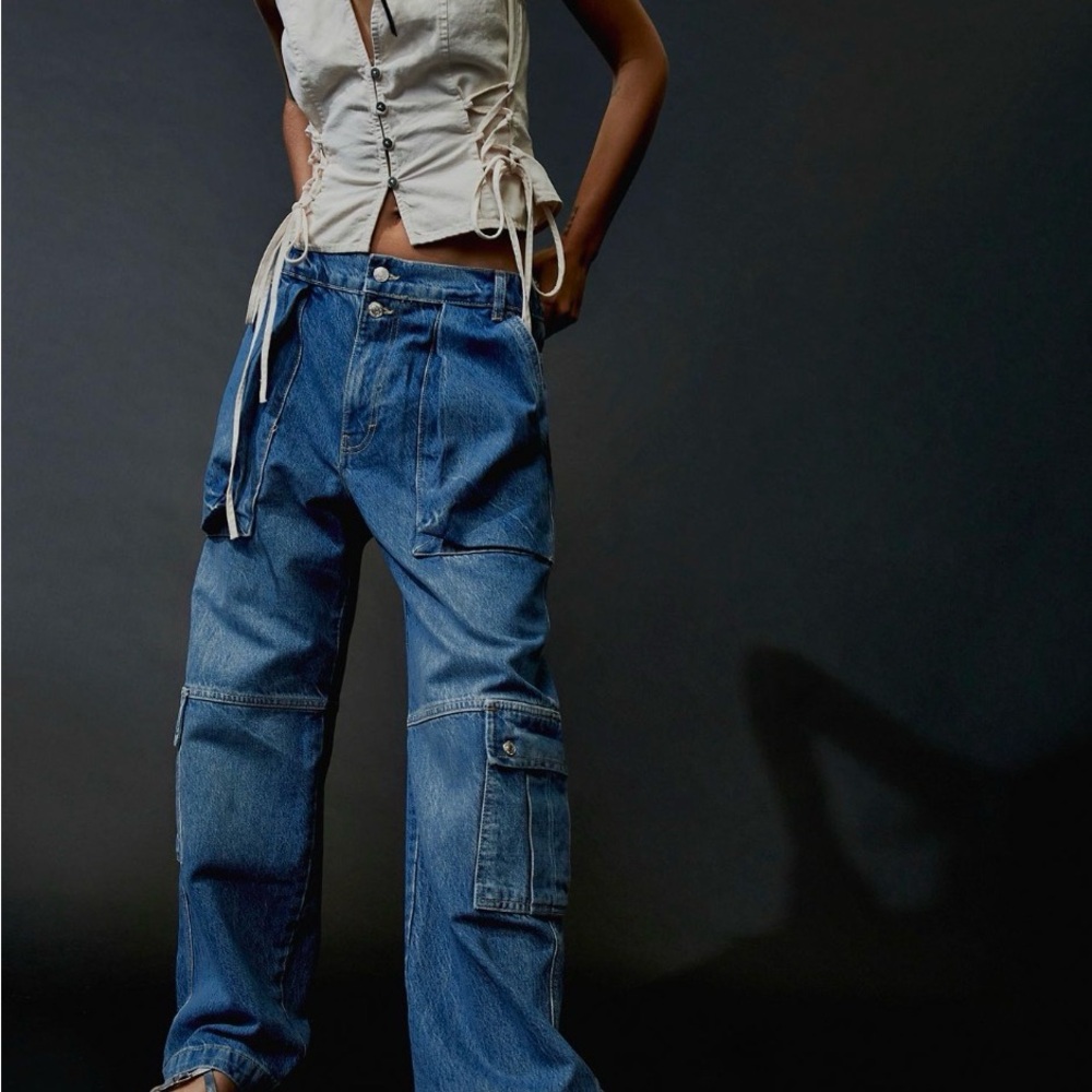 We the free slouchy cargo jean